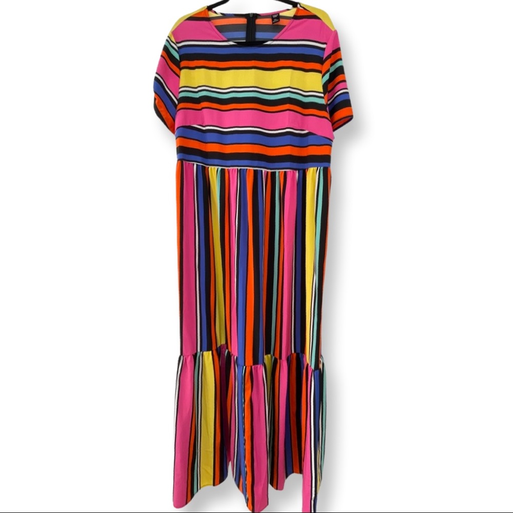 Multi-color Rainbow Maxi Dress